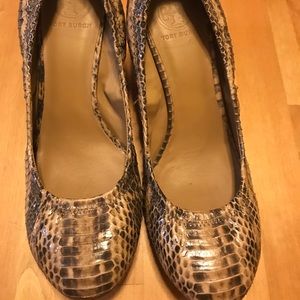 Tory Burch Snakeskin Wedges